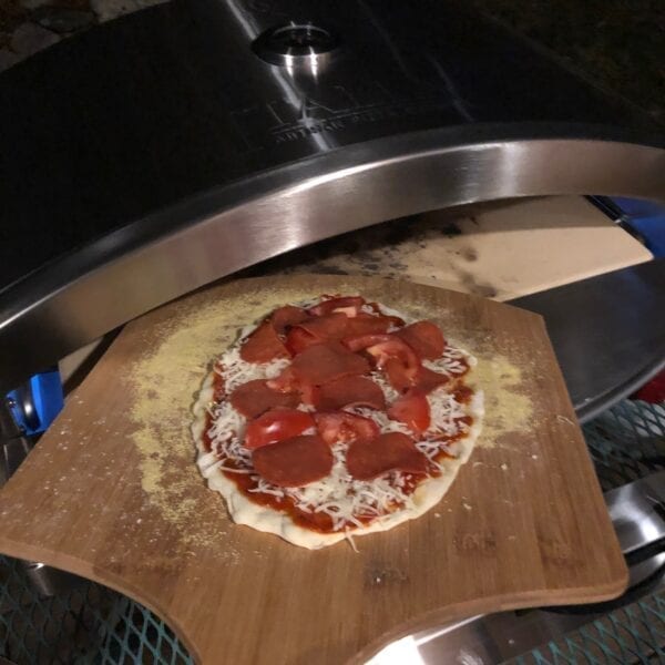 First Pizza Going In