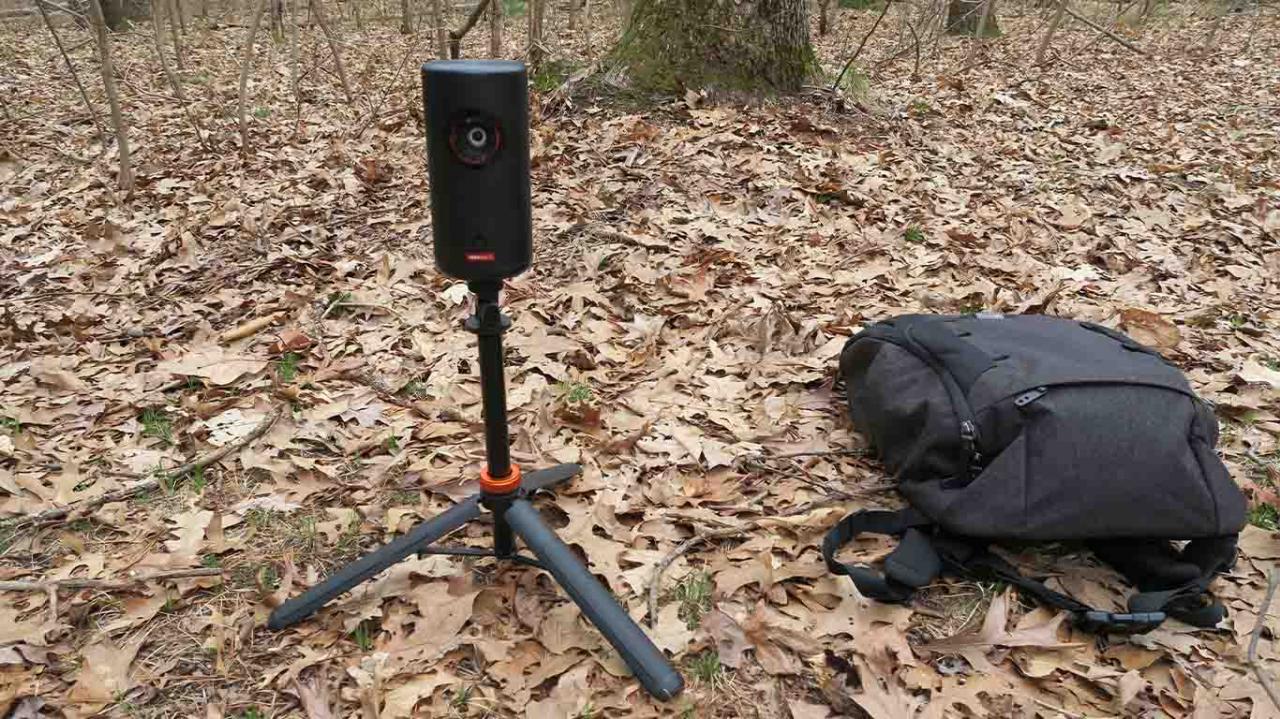 Nebula Capsule 3 Laser Projector on a Tripod